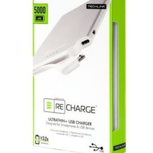 TechLink Silver ReCharge 5000mAh Ultrathin Micro